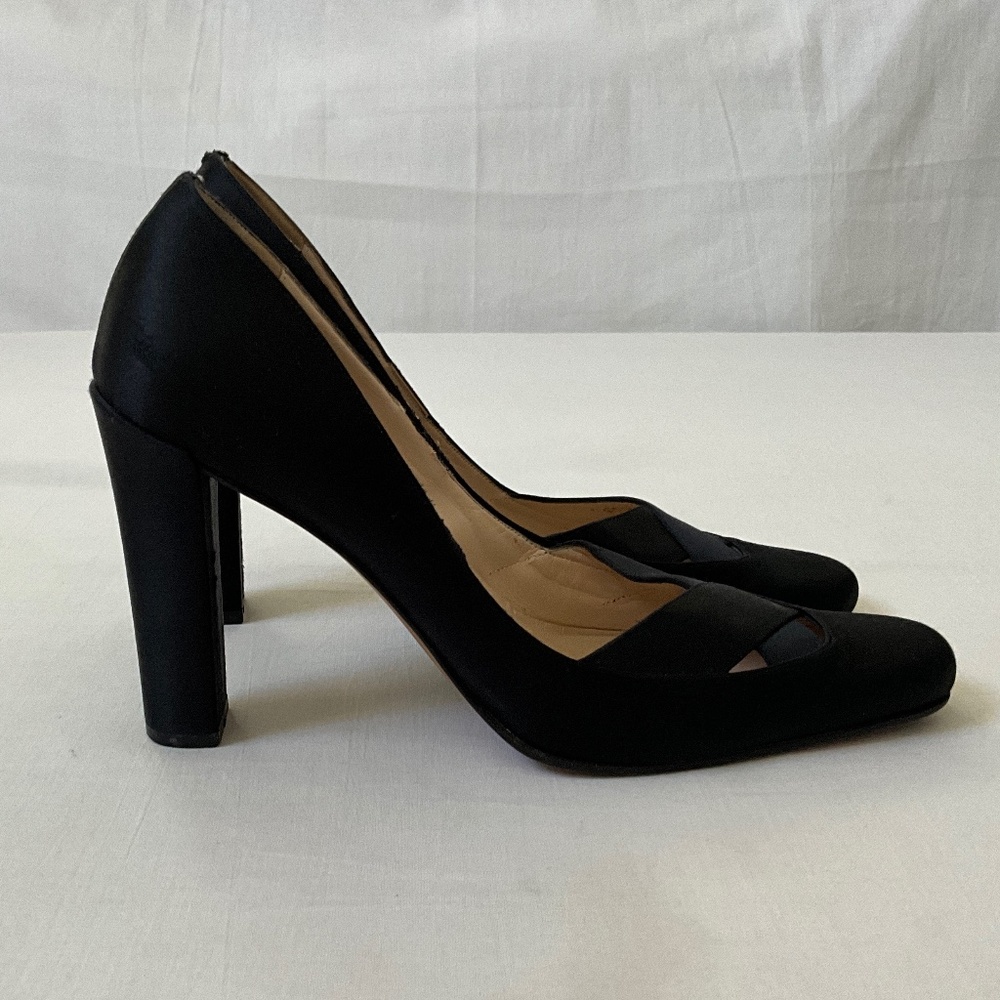 GUCCI Satin Pumps Heels Black Size 9.5 - Picture 2 of 16